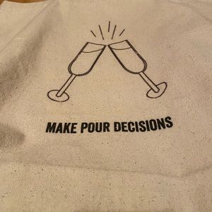 “Make Pour Decisions” Canvas Tote Bag